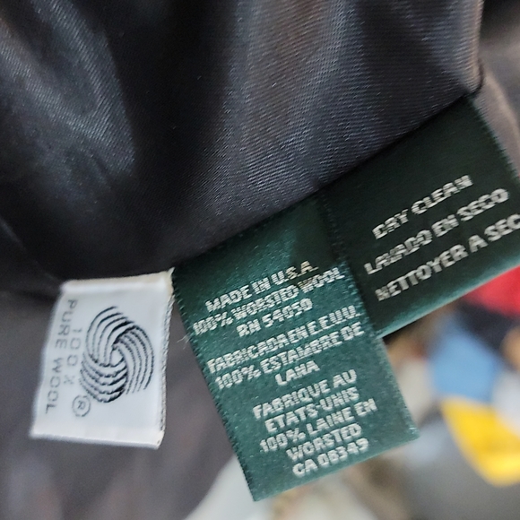 Ralph Lauren100% Pure Wool Black and White Blazer Timeless Elegance - Picture 6 of 8